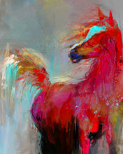 "Gold&Red" by Gabrielle Benot, Textured Giclée on Canvas