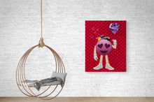 "Childhood Love" by Gero Eaton, Oil and Glitter on Canvas