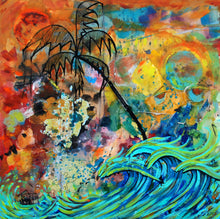 "Underwater Bungalow" by Nathan Paul Gibbs, Acrylic on Panel with Epoxy