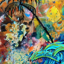 "Underwater Bungalow" by Nathan Paul Gibbs, Acrylic on Panel with Epoxy