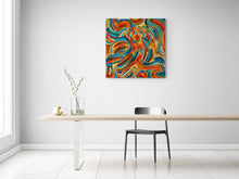 "Coronal Mass Ejections #3" by Gretchen Grace Dreisbach , Acrylic on Gessobord