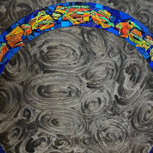 "Half Circle" by Christine Hausserman, Mixed Media on Metal