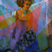 "Ibizan Dancer" by Joshua Burbank, Oil on Wood Panel