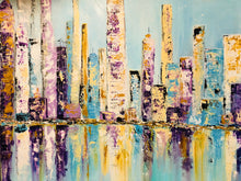 "Big Blue City" By Lori Burke, Acrylic on Canvas