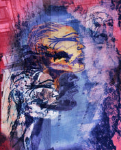 “Purple Cloud People” By Jennifer L. Gray, Phillip Johnson, Digital Print with Mixed Media,