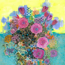 "Stardust Boogie" by Marilyn Weisberg, Mixed Media on Watercolor Paper