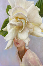 "Portrait with gardenia" by Helen Neumann, Oils on Canvas