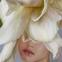 "Portrait with gardenia" by Helen Neumann, Oils on Canvas