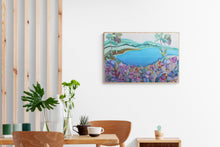 "Laguna Beach" by Irina Dorofeeva, Hand-Painted Silk, 100% Natural Silk, Silk Dyes, Gutta Resist