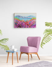 "Pink Poppies Valley" by Irina Dorofeeva, Hand-Painted Silk, 100% Natural Silk, Silk Dyes, Gutta Resist
