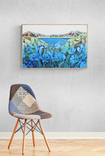 "Blue Valley" by Irina Dorofeeva, Hand-Painted Silk, 100% Natural Silk, Silk Dyes, Gutta Resist