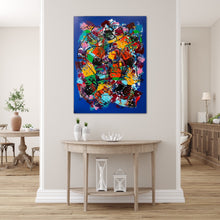 "Behind the Mask" by Jeff Petsche, Mixed Media on Canvas
