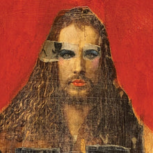 "TwentyEight" by Joshua Burbank, Mixed Media on Vintage Pressed Wood Tray