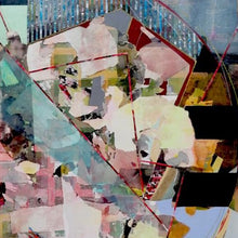 "Moving On" by John Kokkinos, Acrylic and Rice Paper on Canvas