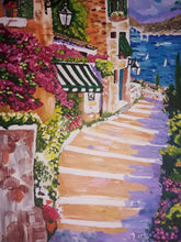 “Lake Como,Italy” By Kristi Argyle, Acrylic on Canvas