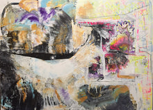 “Angels and Anchors” by Liz Naomi, Mixed Media on Canvas