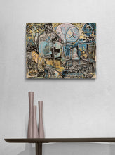 “Archaic Disassembly Through Spiritual Fortitude” by Liz Naomi, Mixed Media on Bristol