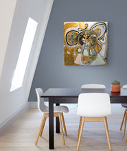 “Get ready to Party!!!! With the Archangel of partying, Partayrael” by Liz Naomi, Mixed Media on Canvas