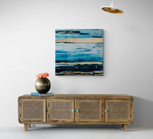 "Blue Horizon" by May Attar, Mixed Media on Canvas