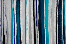 "Blue Light" by May Attar, Mixed Media on Canvas