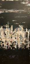 "Today's News" by Cindy Perkins, Acrylic and Collage on Canvas