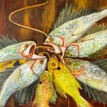 "Fish on a String" by Mike Bauerkemper, Oil on Canvas