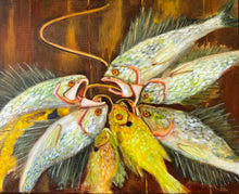 "Fish on a String" by Mike Bauerkemper, Oil on Canvas