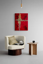 "Crimson Rising" by Mary Ann Nelson, Acrylic on Canvas