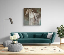 "Winter With My Horses" by Kathy Nettles, Acrylic and Ink on Canvas