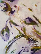 "The Crocus Bows Before the Snow" by Kathy Nettles, Mixed Media on Canvas