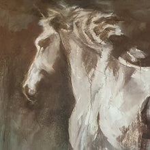 "Winter With My Horses" by Kathy Nettles, Acrylic and Ink on Canvas