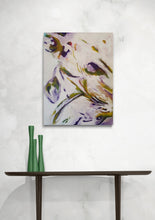 "The Crocus Bows Before the Snow" by Kathy Nettles, Mixed Media on Canvas