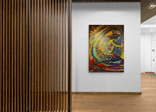 "Rey Lagarto" by Oscar Martínez, Oils on Canvas