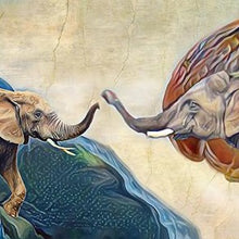 "The Creation of Elephant" by Jennifer Page, Digital Painting on Canvas
