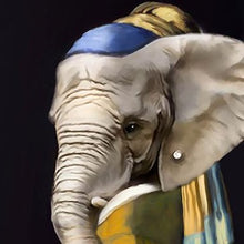"The Elephant with the Pearl Earring" by Jennifer Page, Digital Painting on Canvas