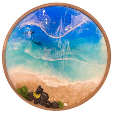 "Ocean's Beauty" by Palak Bhatt, Mixed Media on Wood Panel