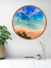 "Ocean's Beauty" by Palak Bhatt, Mixed Media on Wood Panel
