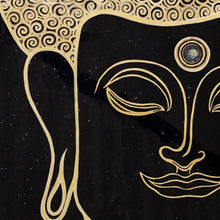 "Galaxy Buddha" by Palak Bhatt, Mixed Media on Canvas sealed with Resin