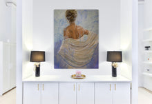“Waiting” by ﻿Bonnie Perlin, Oil on Canvas