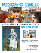 Picasso's Corner 30 per hour. Teacher Michelle Frae Cummings