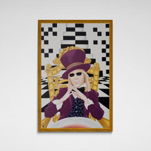 "Tom Petty Alice in Wonderland" by Raquel Carlson, Acrylic on Canvas