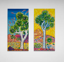 "Joshua Tree Blooms" Diptych by Rachel Houseman, Acrylic on Canvas