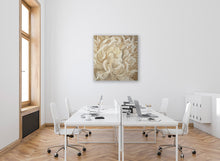 "Sepia Dahlia" by Roberta Ahrens, Acrylic on Handmade Cracked Linen