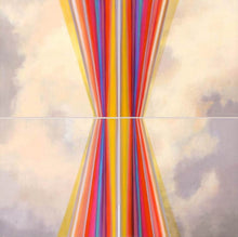 "Oblique" Quadriptych by Julia San Román, Oil on Board