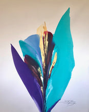 "Teal Rio De Colores' #12" by Robert Schoenfeld, Acrylic on Canvas