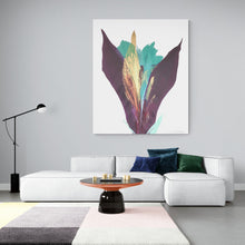 "Rio De Colores' In Violet Gold #3" by Robert Schoenfeld, Acrylic on Canvas
