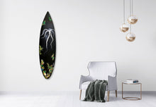 “Seven Seas of Savage N.o1” by Samantha Nicoletti, Acrylic Mixed Media on Recycled Surfboard