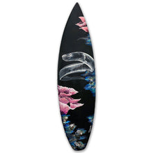 “Seven Seas of Savage N.o5”  by Samantha Nicoletti, Acrylic Mixed Media on Recycled Surfboard