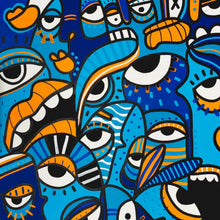"Big Blue's Crew" by Sandra R. Escobar, Acrylic on Canvas