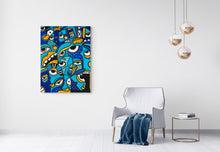"Big Blue's Crew" by Sandra R. Escobar, Acrylic on Canvas